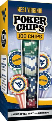 West Virginia 100 Piece Poker Chips