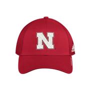  Nebraska Adidas Coach Mesh Structure Adjustable Hat