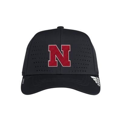 Nebraska Adidas Laser Performance Structured Adjustable Hat