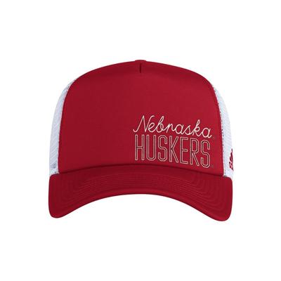 Nebraska Adidas Women's Foam Trucker Hat