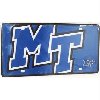 MTSU License Plate Mega Logo