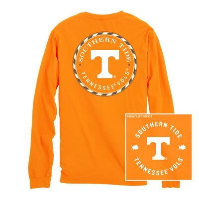 Tennessee Southern Tide Medalion Logo Long Sleeve Tee