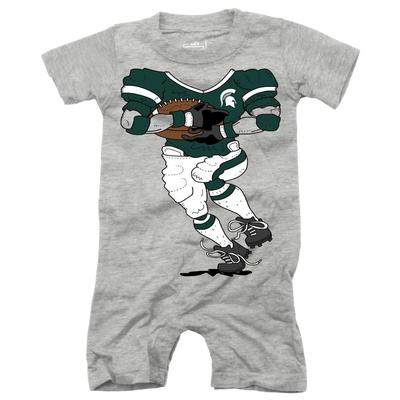 Michigan State Infant Football Player Romper