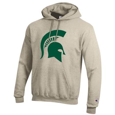 Michigan State Champion Giant Logo Fleece Hoodie OATMEAL