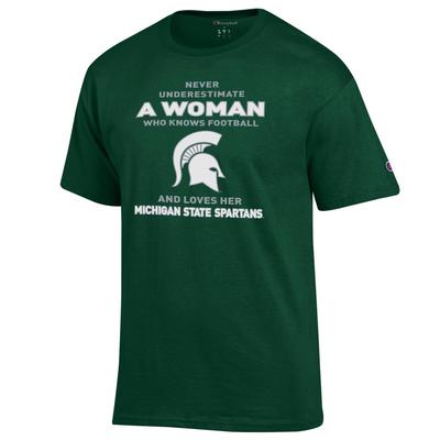Michigan State Champion Women's Knows and Loves Football Tee