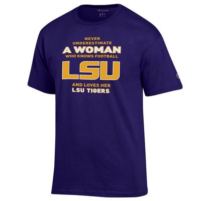 LSU Champion Women's Knows and Loves Football Tee