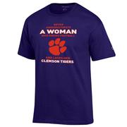  Clemson Champion Women's Knows And Loves Football Tee