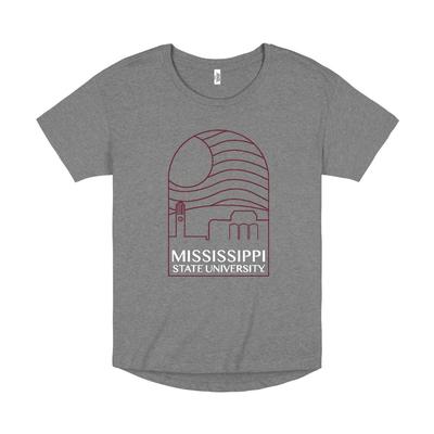Mississippi State Uscape Hi-Lo Window Tee