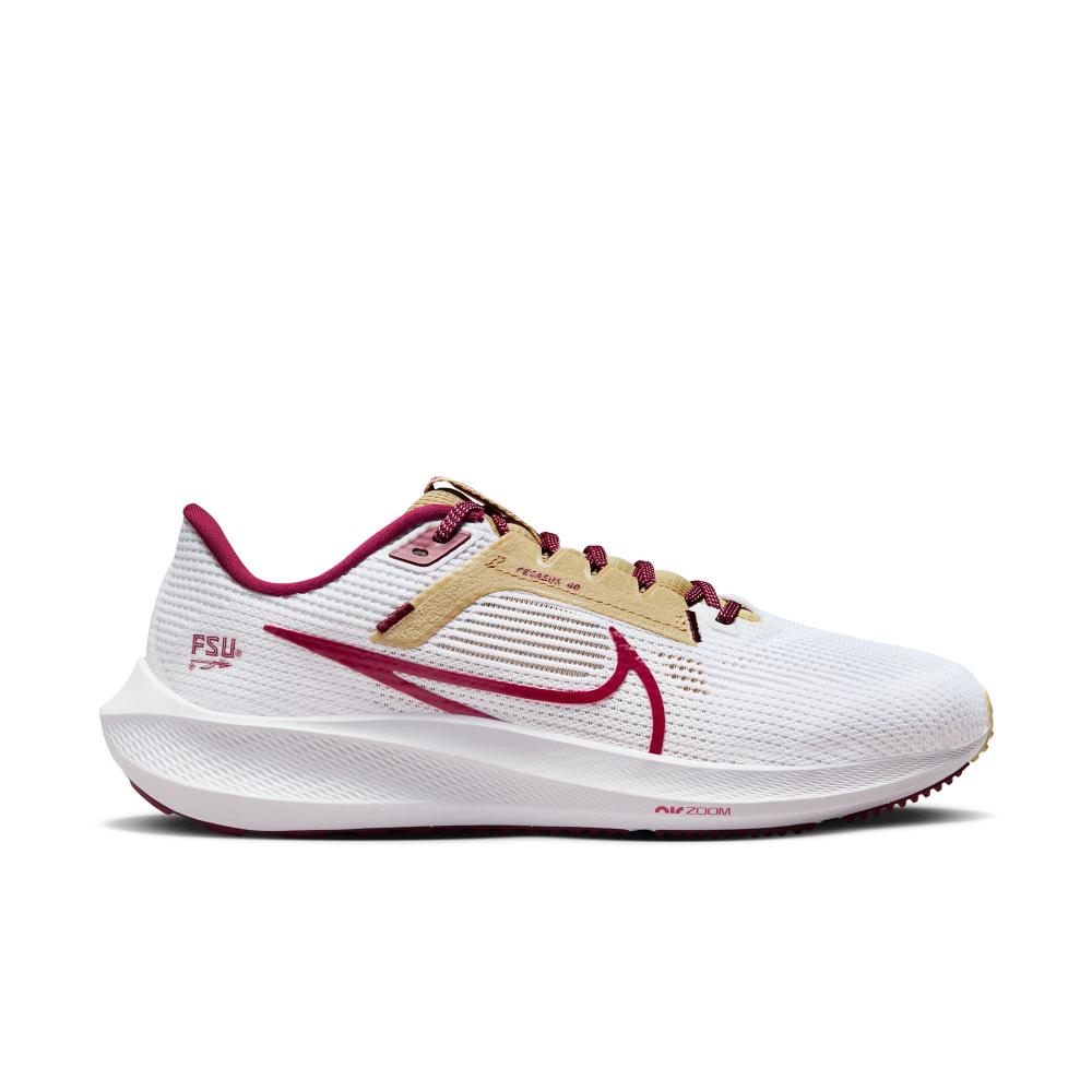 Florida State Nike Pegasus 40 Shoe - WHT/MAROON/GOLD