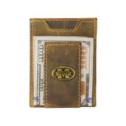 Mississippi State Zep-Pro Tan Vintage Leather Front Pocket Wallet