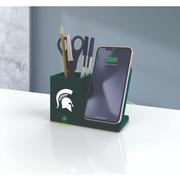 Michigan State Wireless Desktop Organizer and Phone Charger