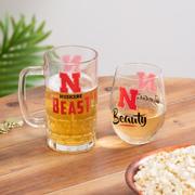 Nebraska Beauty & Beast Glass Set