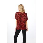 Stewart Simmons Red and Black Oversized Blouse