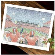 Clemson Tiger Stadium Word Art Print 16in x 20in
